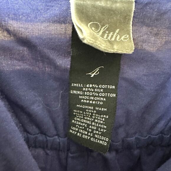 Lithe Dress 4 Midi Sleeveless Color Block Silk Cotton Anthropologie - Picture 2 of 10